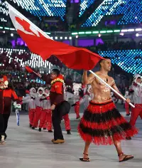 Tongan flagbearer