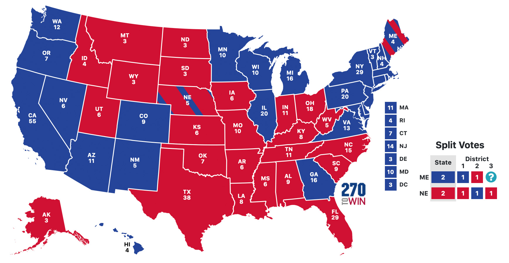2020 electoral map