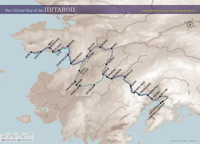 Iditarod route map