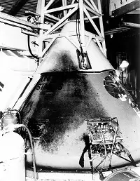 Apollo 1 capsule burned