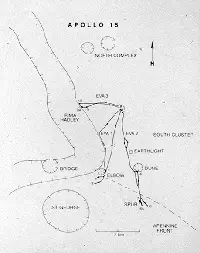 Apollo 15 EVA routes