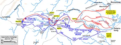 Appomattox campaign map
