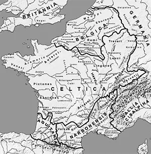Belgae map Caesar