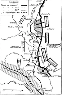 Brusilov Offensive map