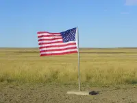 South Dakota Center of U.S. flag