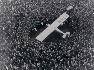 Charles Lindbergh landing