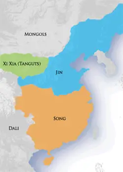 Jin Dynasty map