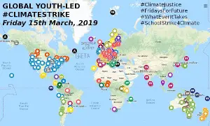 Climatestrike map