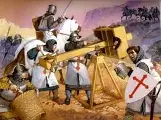 Crusaders wielding a ballista