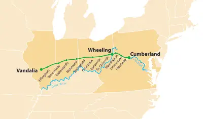 Cumberland Road map