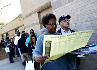 Waiting to vote