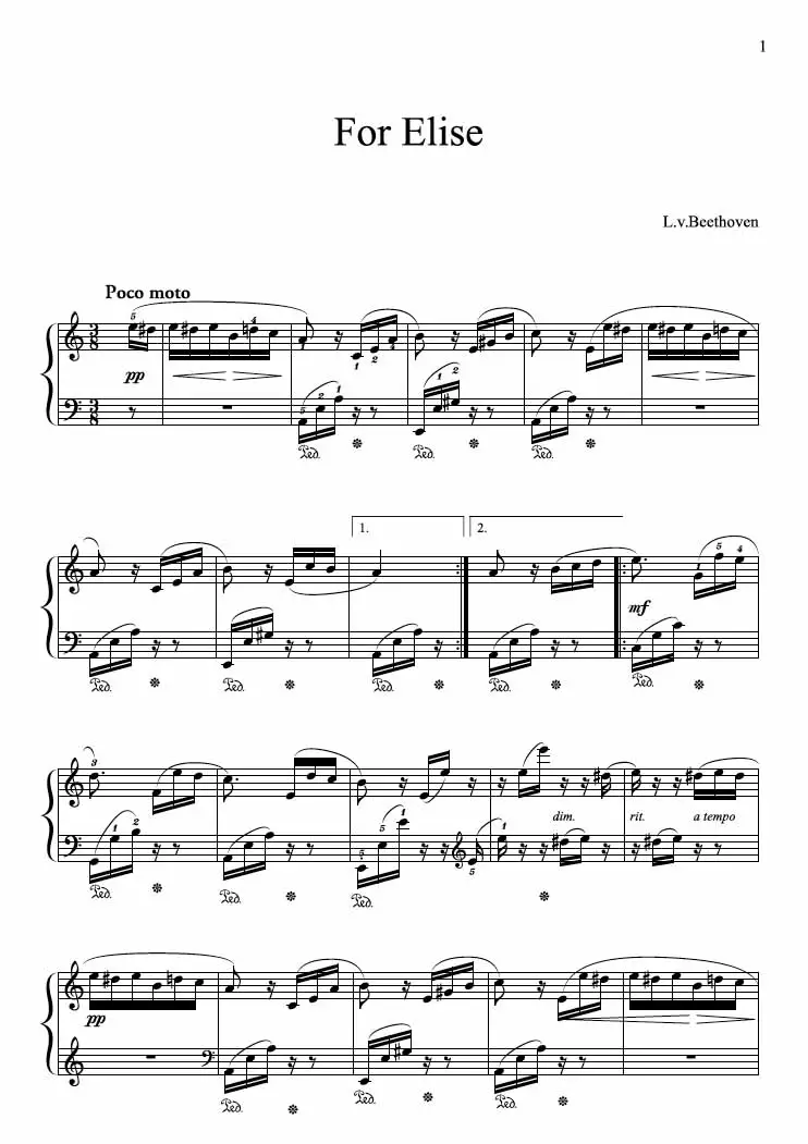 Für Elise: Beethoven's Infamous Composition - Piano Inspires