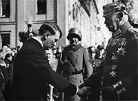 Paul von Hindenburg and Adolf Hitler
