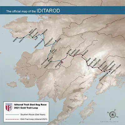 2021 Iditarod Map