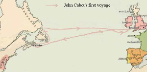 John Cabot first voyage map