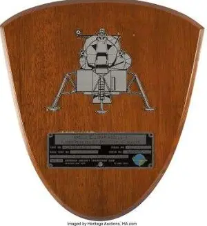 Neil Armstrong Apollo 11 ID plaque