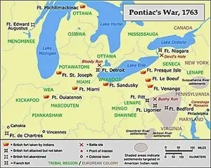 Pontiac Rebellion map