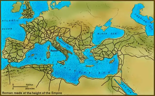 Roman road network