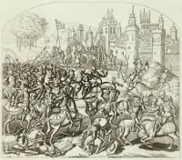 King David I of Scotland in battle