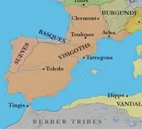 Germanic tribes in Spain map