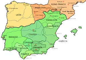 Spain map 1030