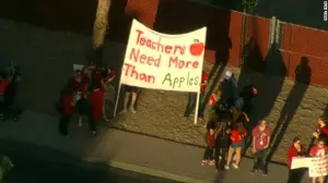 Arizona teachers demonstrating