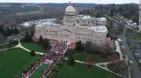 Kentucky teachers protesting
