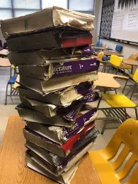 Crumbling textbooks