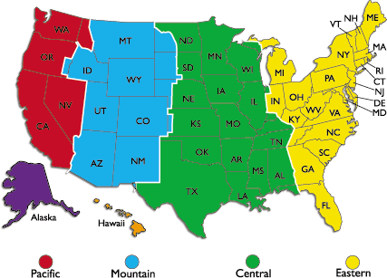 Time Zones in the United States