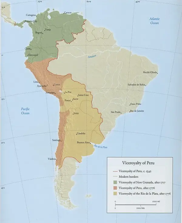 Viceroyalty of Peru map