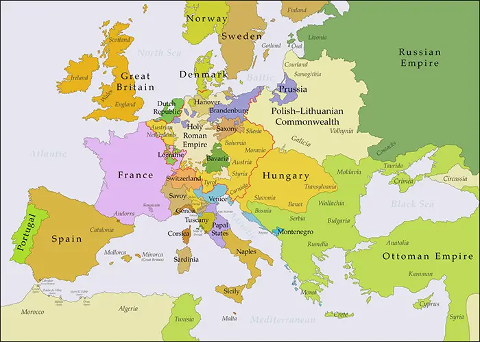 War of the Austrian Succession map