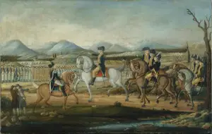 Washington leads the troops
