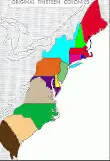 13 Colonies map