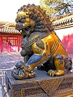China Forbidden City lion