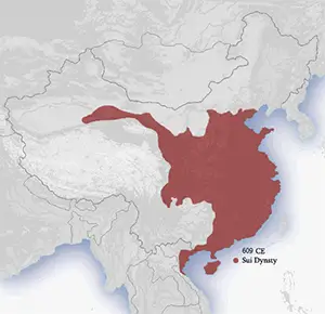 Sui Dynasty map