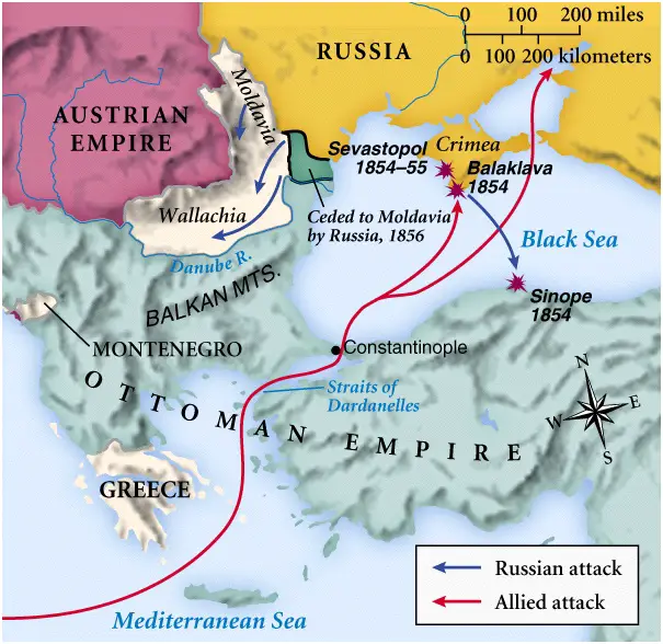 Crimean War Map For Kids