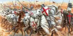 Crusader knights charging