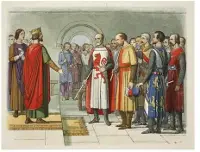King Henry III and barons