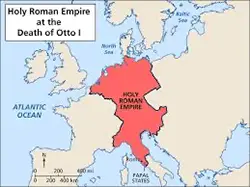Holy Roman Empire map 973