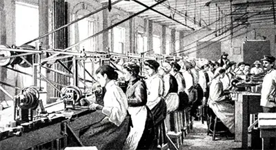How did the industrial revolution changed the textile industry
