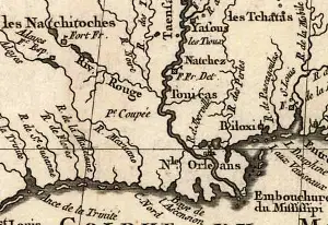 Old Louisiana map