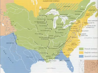 North America in 1754