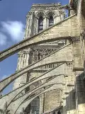 Notre Dame cathedral flying buttresses