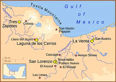 Olmecs map